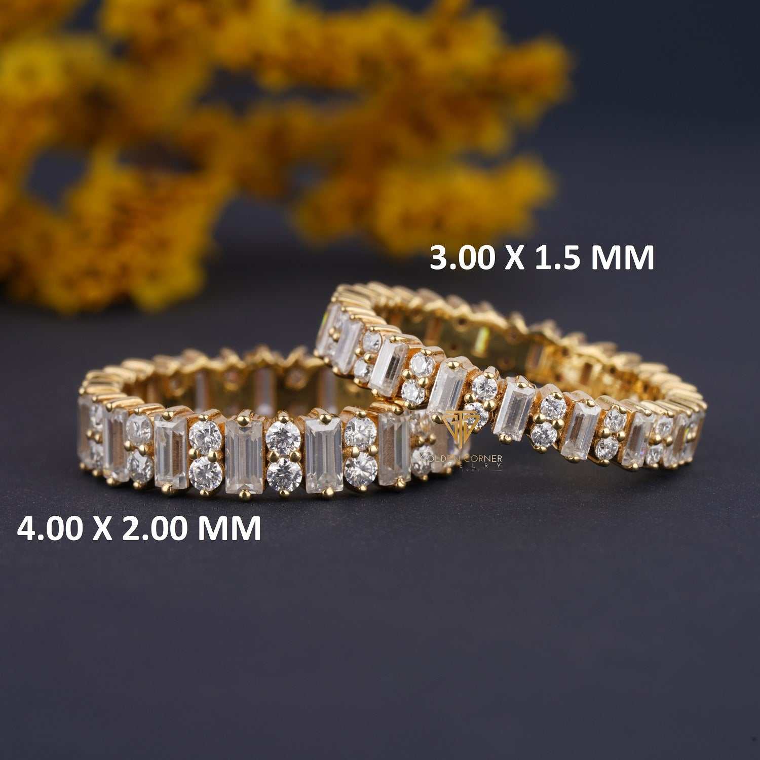 3.00 CT Vintage Baguette Moissanite Full Eternity Wedding Band