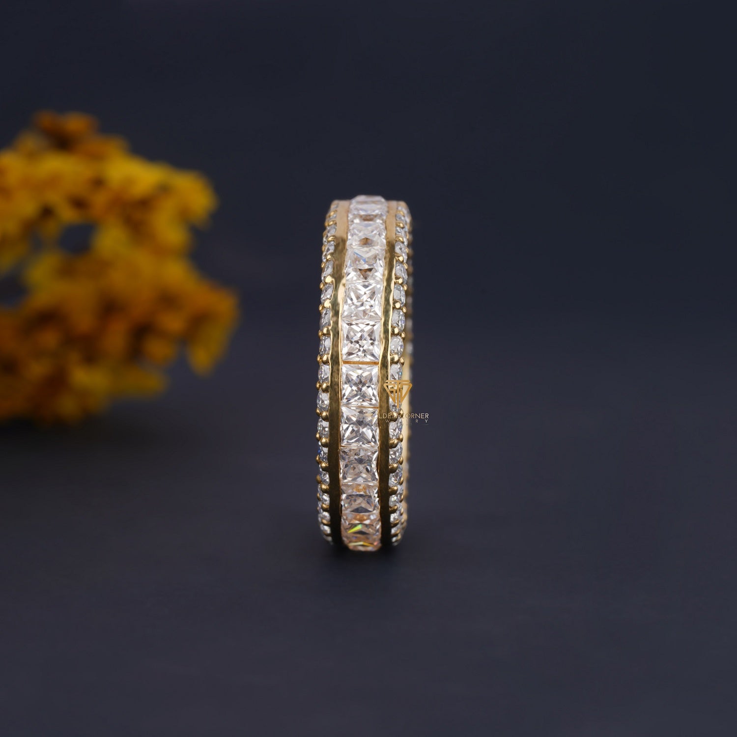 3.70 CT Channel Set Moissanite Full Eternity Wedding Band