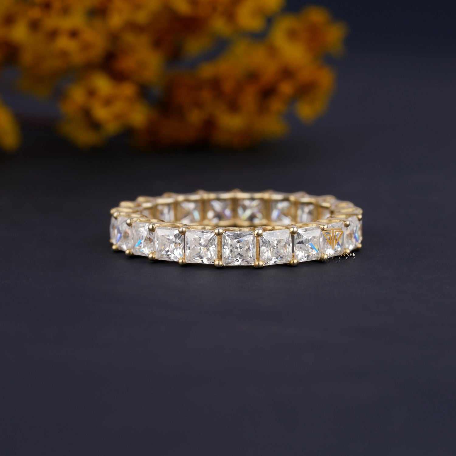 Classics Princess Cut Moissanite Full Eternity Wedding Band