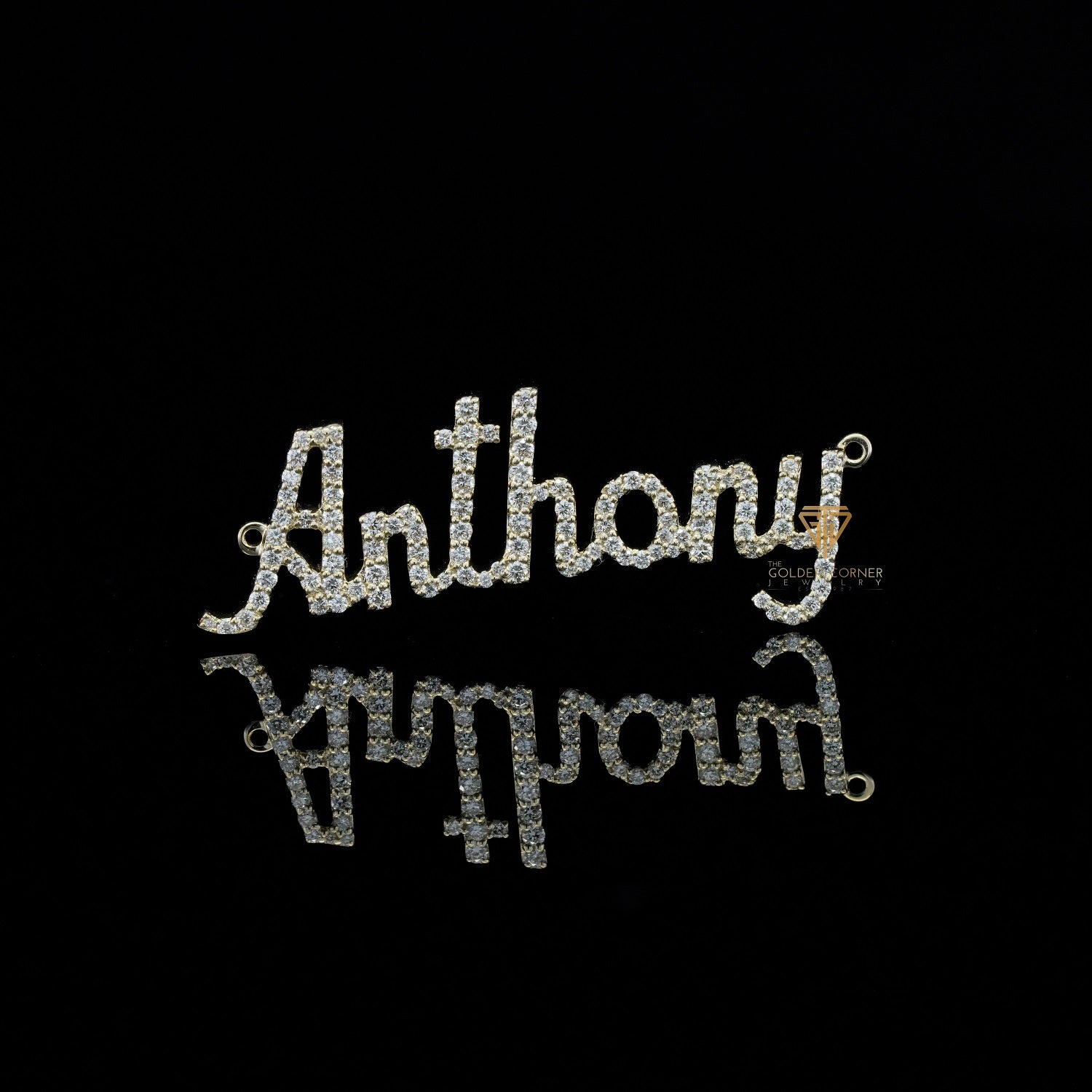 Anthony Abdel Iced Out Round Moissanite Hip Hop Name Pendant Fifth