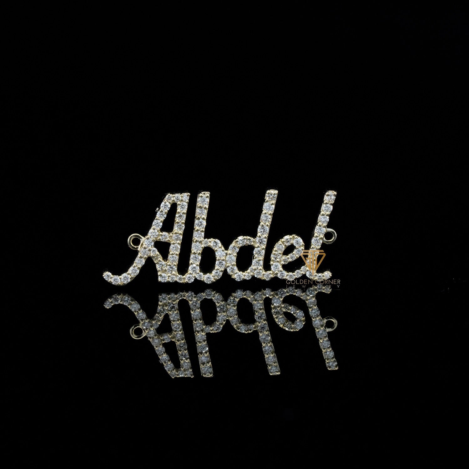 Anthony Abdel Iced Out Round Moissanite Hip Hop Name Pendant Second