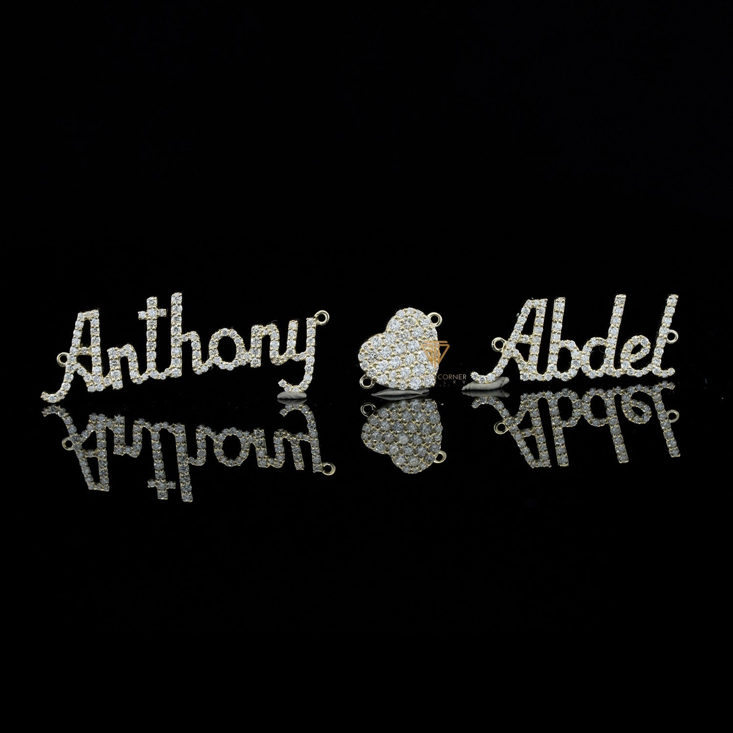 Anthony Abdel Iced Out Round Moissanite Hip Hop Name Pendant First