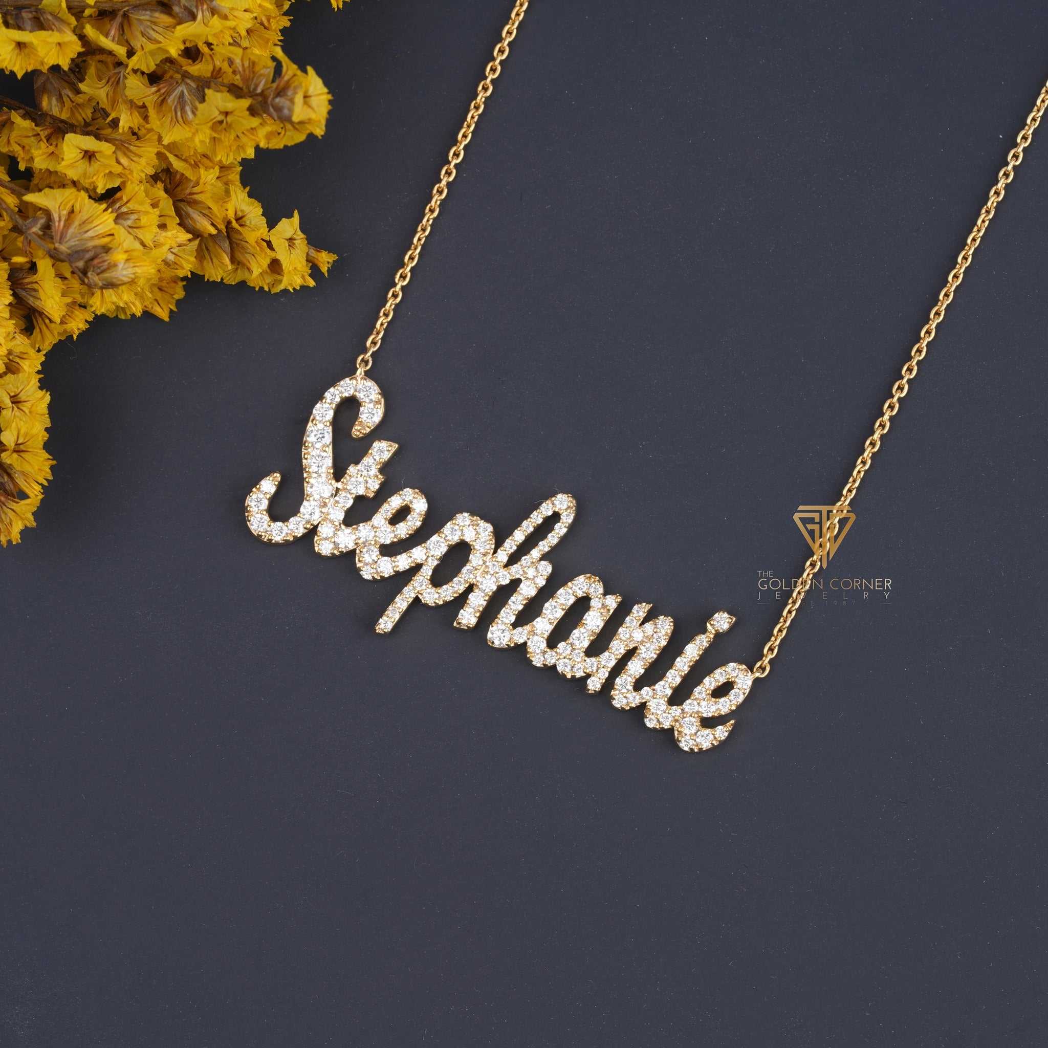 Moissanite Personalized Name Pendant Necklace For Women