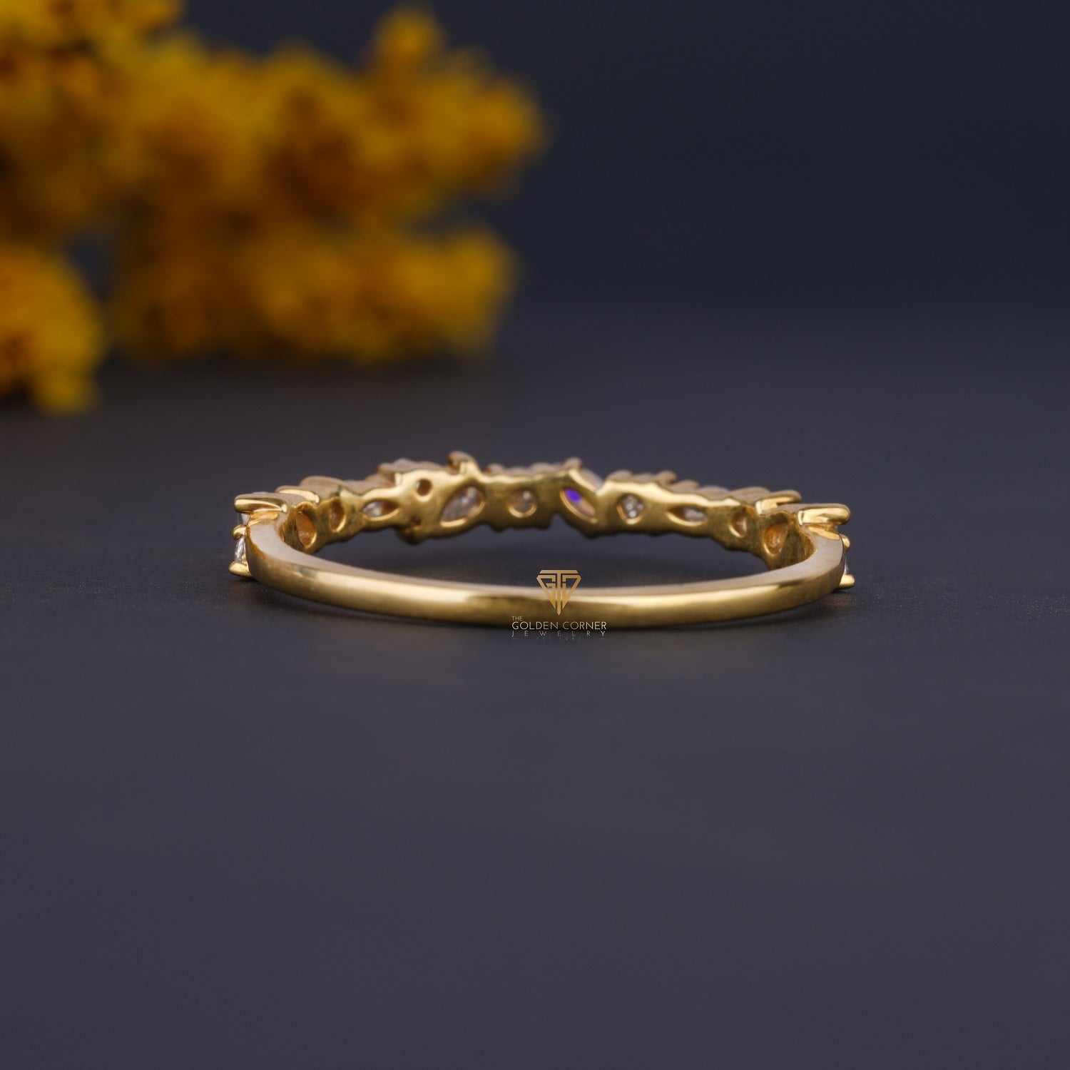 Vintage Marquise Shape Moissanite Stacking Band