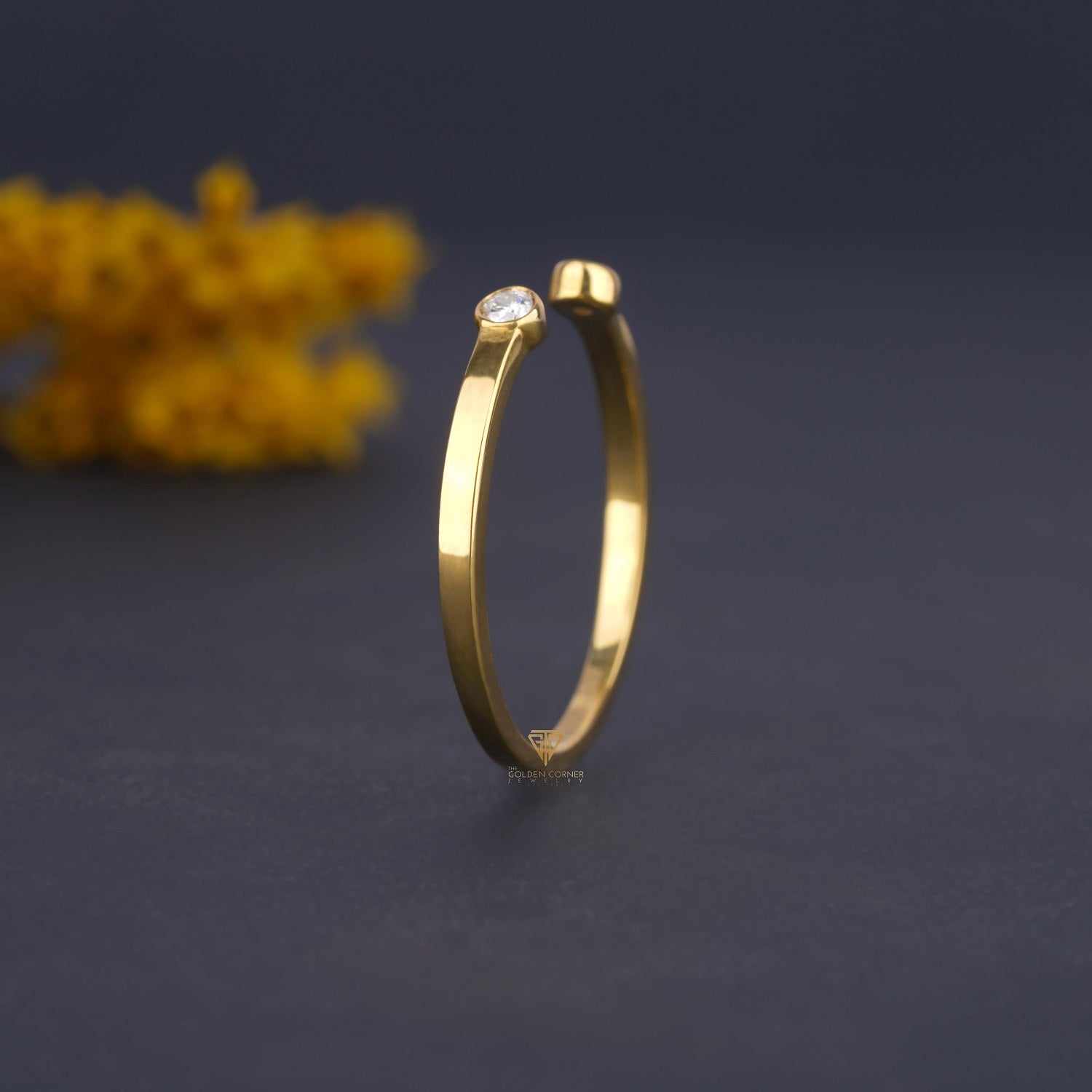 Two Stone Infinite Elements Round Shape Open Band Ring