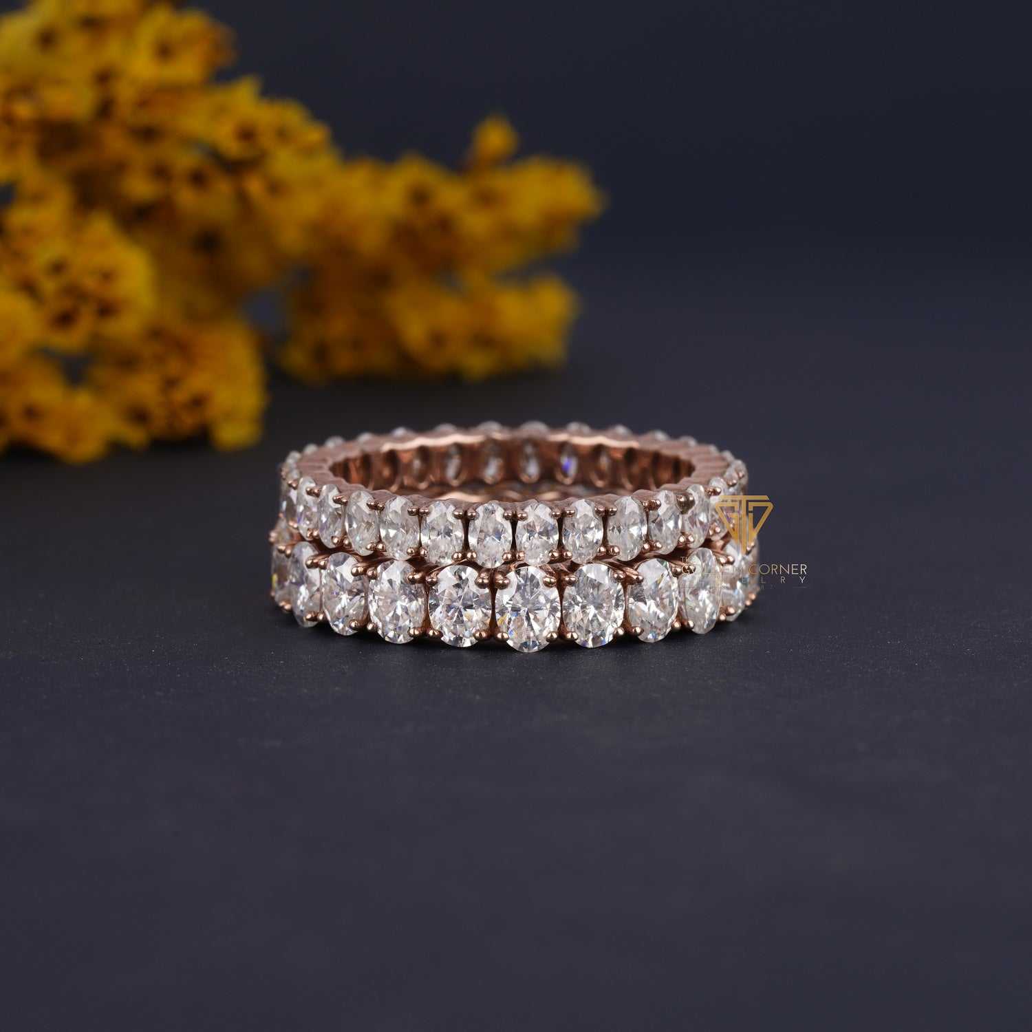 Prong Set Moissanite Round Cut Full Eternity Band