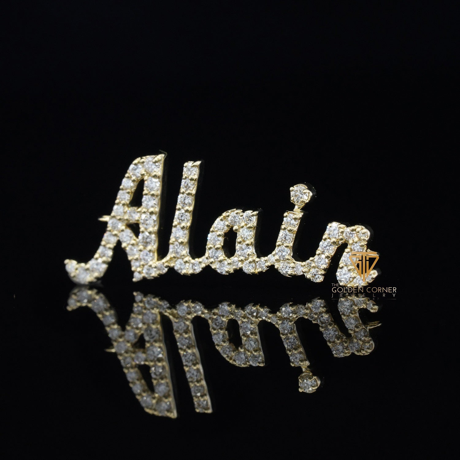 1.70 CT Alain Round Cut Hip Hop Moissanite Custom Name Pendant