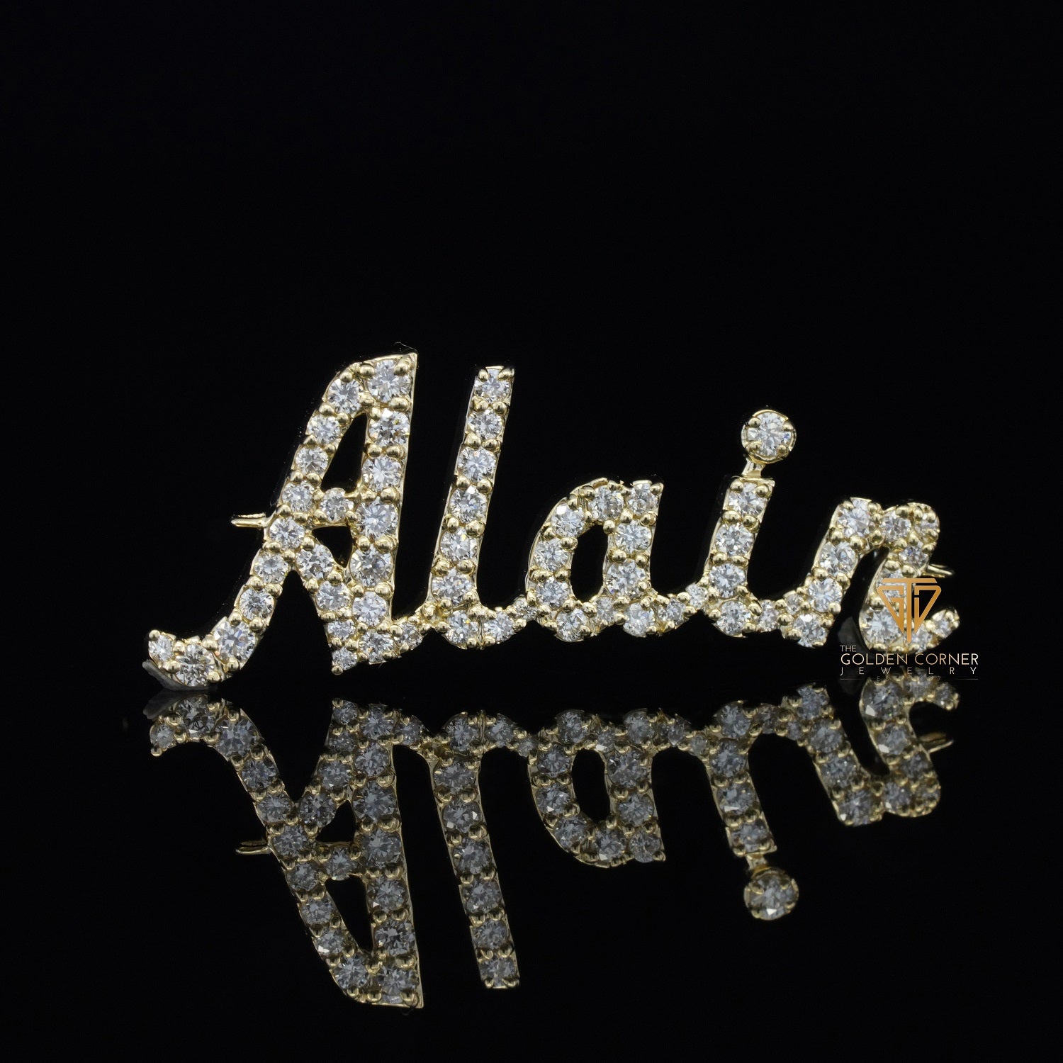 1.70 CT Alain Round Cut Hip Hop Moissanite Custom Name Pendant