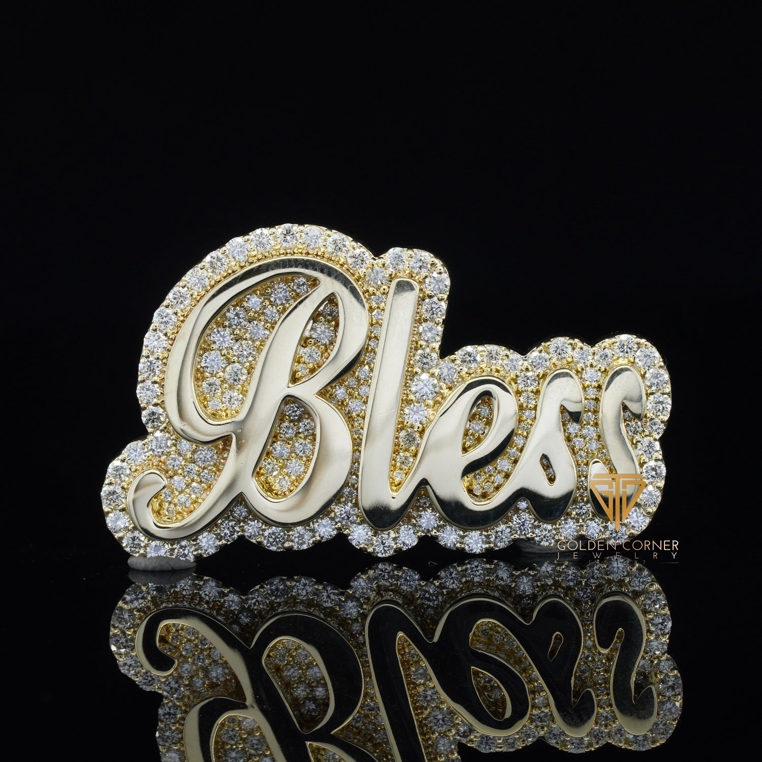 Bless Round Cut Hip Hop Moissanite Custom Name Pendant Forth