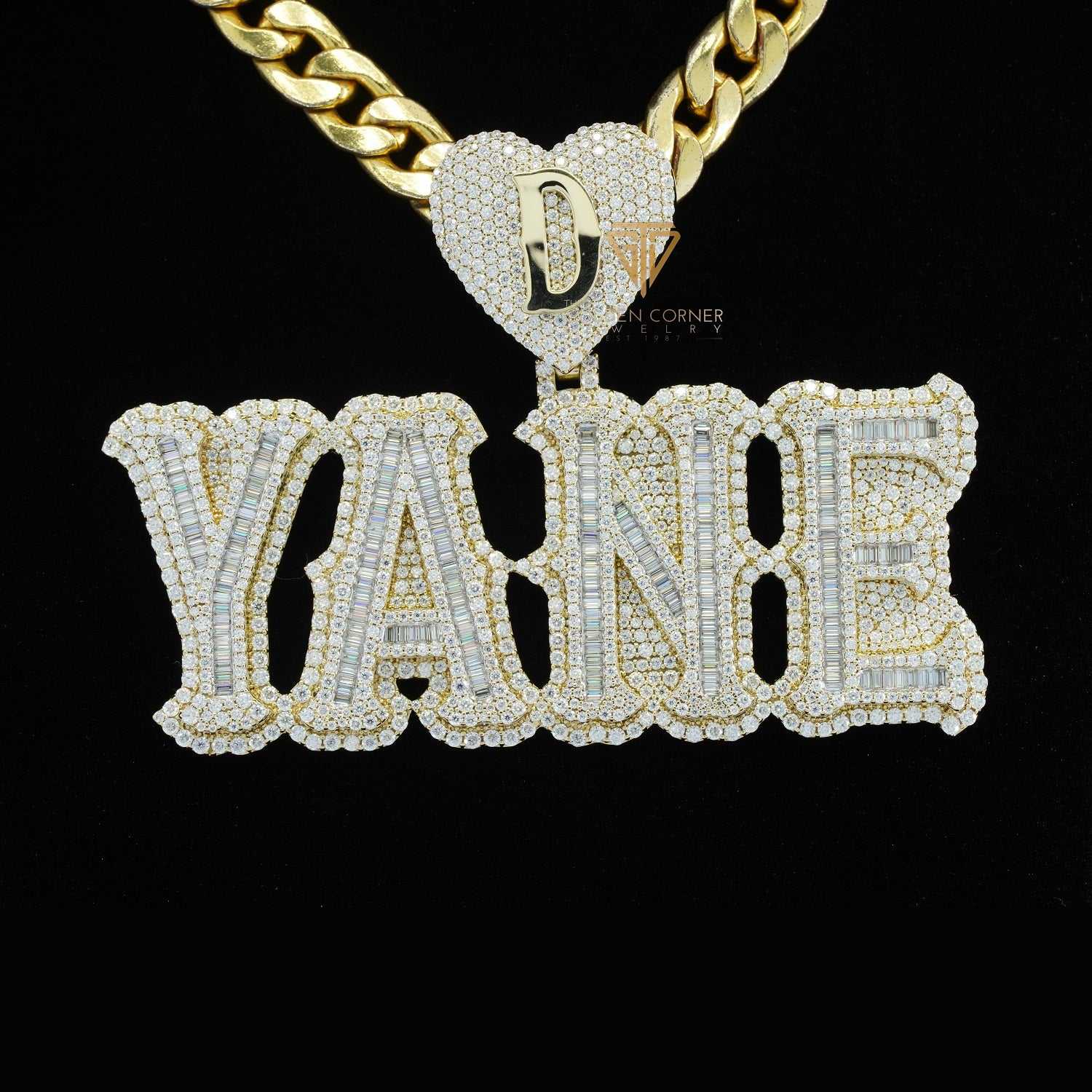 YANE Iced Out Round and Baguette Moissanite Hip Hop Custom Pendant First